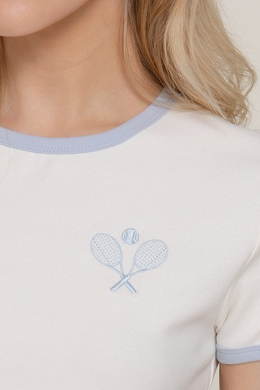 Celeste Embroidered Tennis Basic