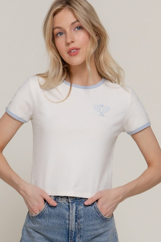 Celeste Embroidered Tennis Basic